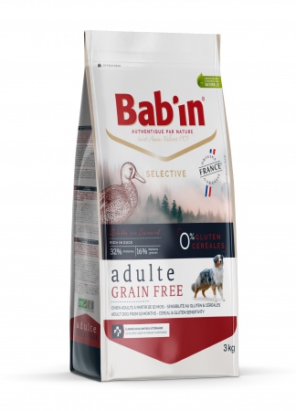 BAB'IN - Selective Adulte (Toutes Races) Grain Free CANARD